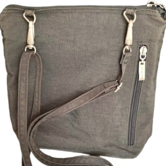 Baggallini Essential Crossbody With RFID - Gray - 9" x 9" x 2.25" - Picture 3 of 11